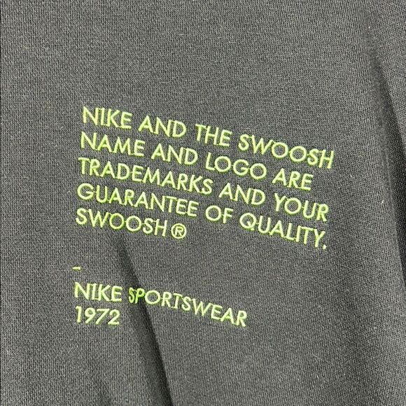 Nike Black Sweatshirt with Lime Text - Picture 3 of 6
